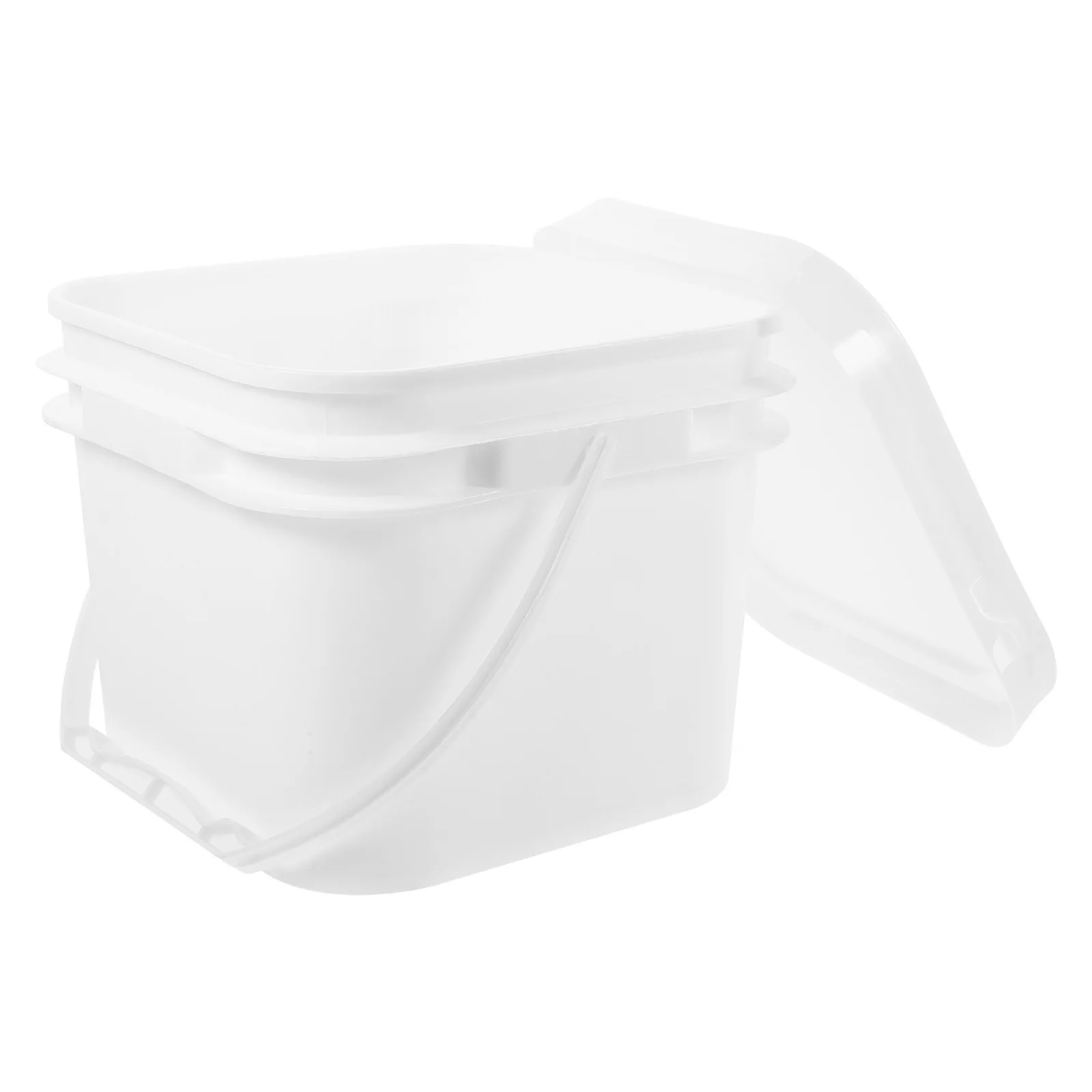 

Small Paint Bucket With Handle Plastic Lid For Mixing Storage Pp Material Compact Lightweight Container Bin