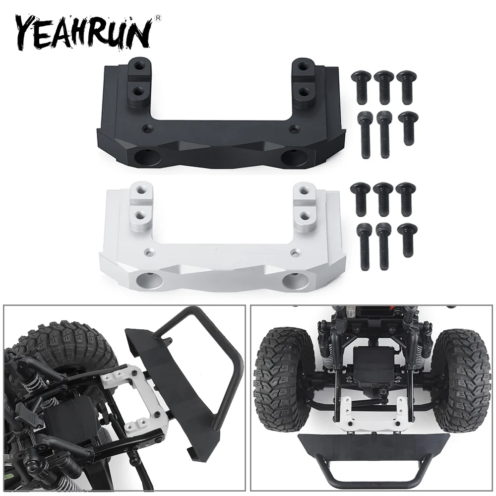 YEAHRUN Metal Alloy Front Bracket Servo Mounting Holder for Axial SCX10 II 90046 90047 Wrangler 1/10 RC Crawler Car Model Parts