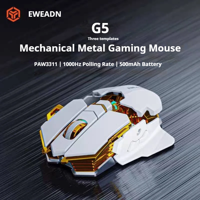 

EWEADN G5 Three Mode Bluetooth Wireless Mouse Lightweight Ergonomics Design Low Latency PAW3311 Customized E-sports Gaming Mouse