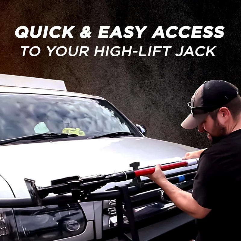 High Lift Jack Mount Lift Jack Tube Mount 1-2.5In For Jeep RZR Offroad Polaris Adjustable High Lift Jack Mounting