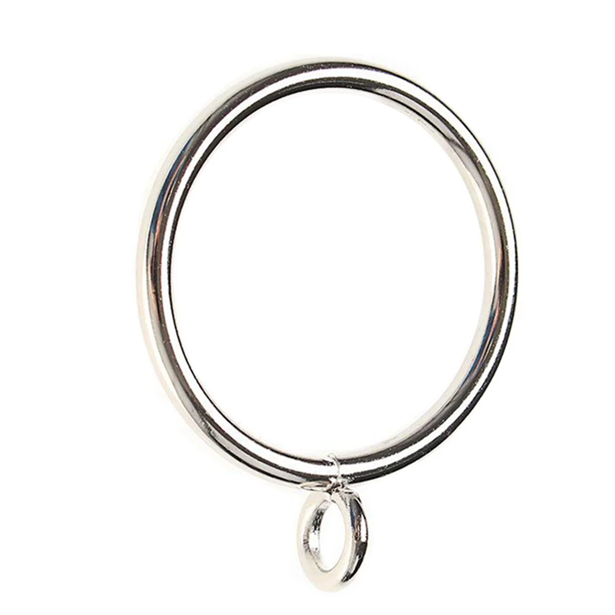 *N21R 160 Pack Curtain Rings, 38mm Internal Diameter Iron Curtains Rings Hanging Rings for Curtains and Rods, Silver