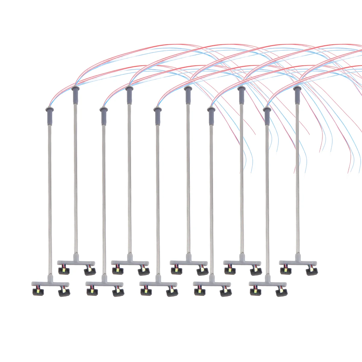 FZFZ 10Pcs 2Led 가로등 1:100 Ho 스케일 가로등 풍경 미니 가로등 모래 테이블 모델 2