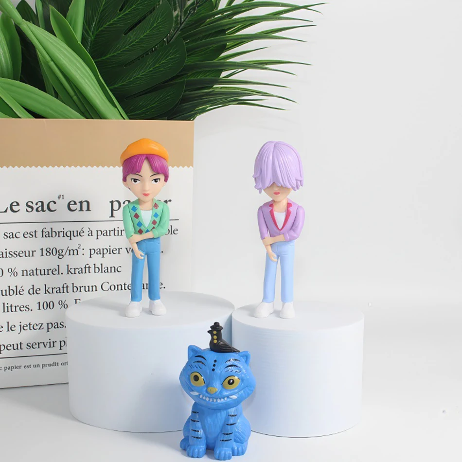 Q Version K-pop Figure 6Pcs/Set In Stock Saja Boys Creative Sculptures Desk Ornaments for Office Decoration Christmas Gift
