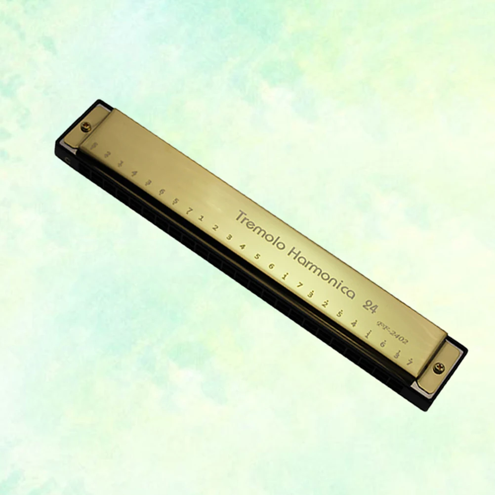 

24 Holes Harmonica Well-made Quality Music Toy Tremolo Instrument Folk