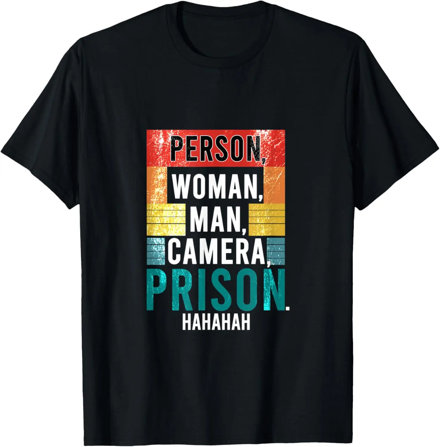 

Person, Woman, Man, Camera, Prison.Vintage Retro T-Shirt