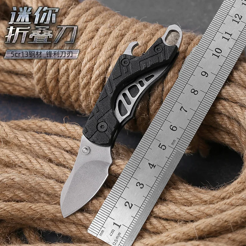 Portable Camping Portable and Versatile Folding Fruit Knife Bottle Opener Outdoor Life-Saving Knife