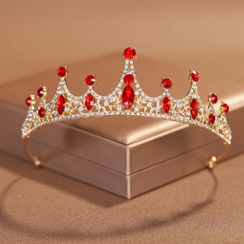 Bridal Headwear Full Of Luxurious Atmosphere Noble Gold-colour Ladies' Crown For Bride image 4