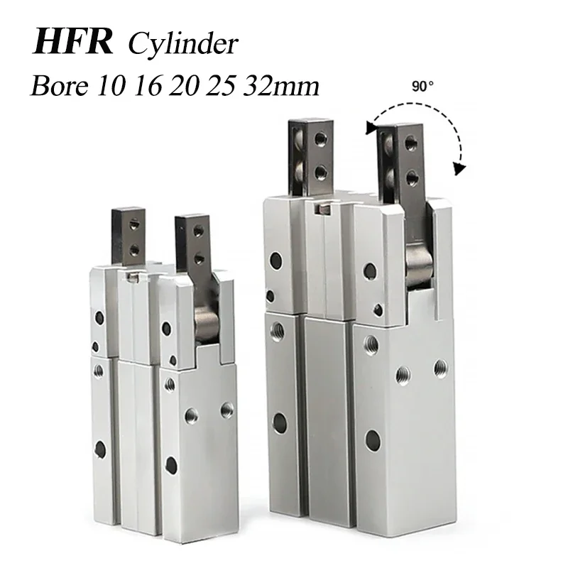 HLH HFR10 HFR16 HFR20 HFR25 HFR32 Finger Air Pneumatic Cylinder Small Pneumatic HFR With Magnet 180 ° Open And Close Type Fixtur