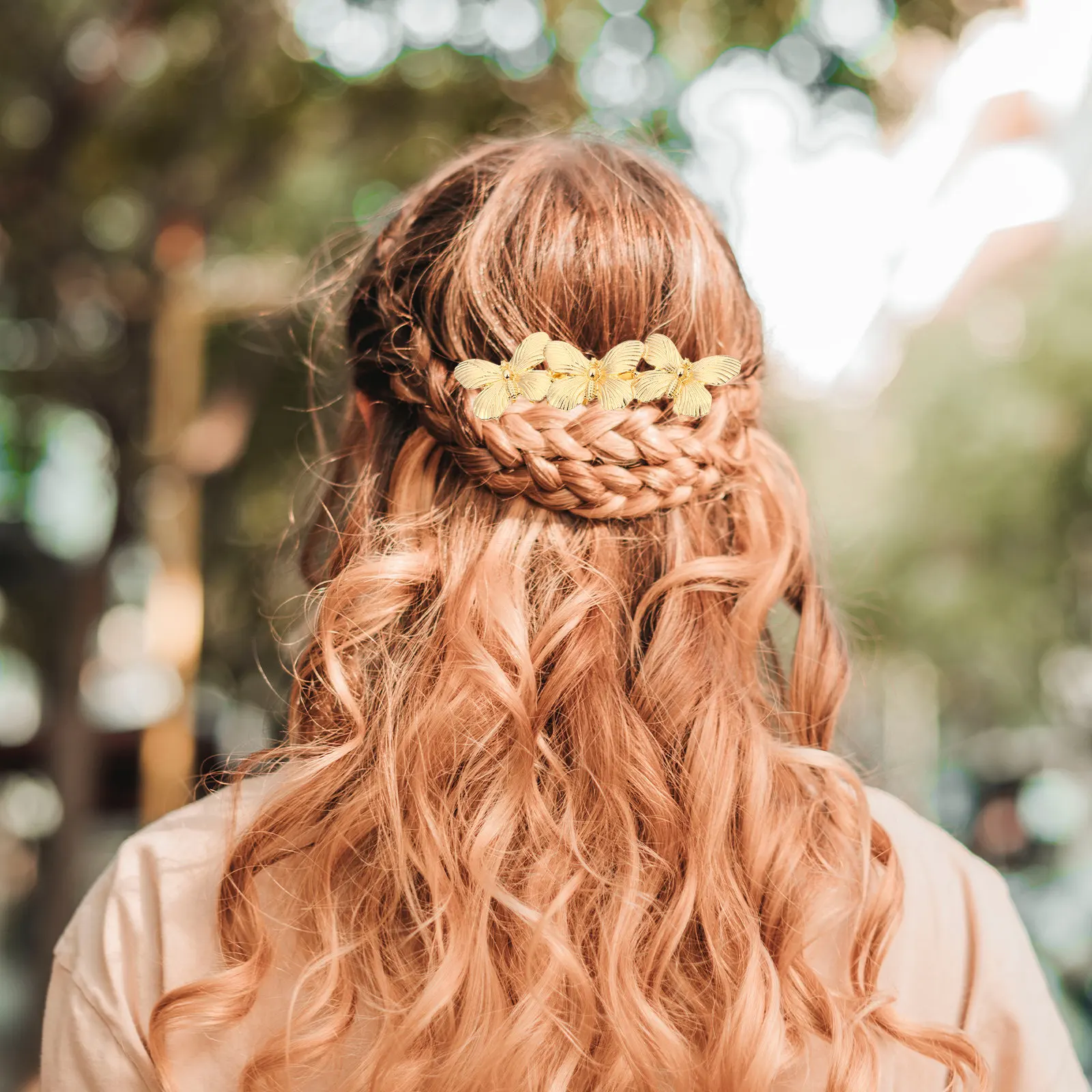 

3Pcs Vintage Hair Comb Elegant Butterflies Side Comb Bridal Wedding Hair Accessories Retro Headpiece Wedding Headpiece