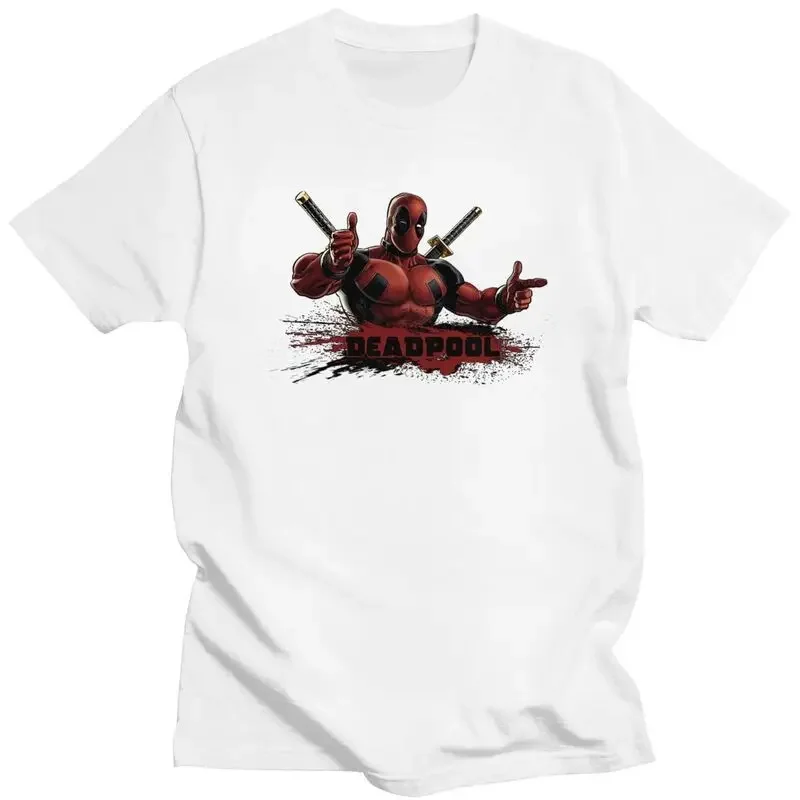 

Superhero Marvel T Shirt Men Short Sleeved Cotton T-shirt Versatile Summer Deadpool Tee Streetwear Tops Casual Graphic Tshirt