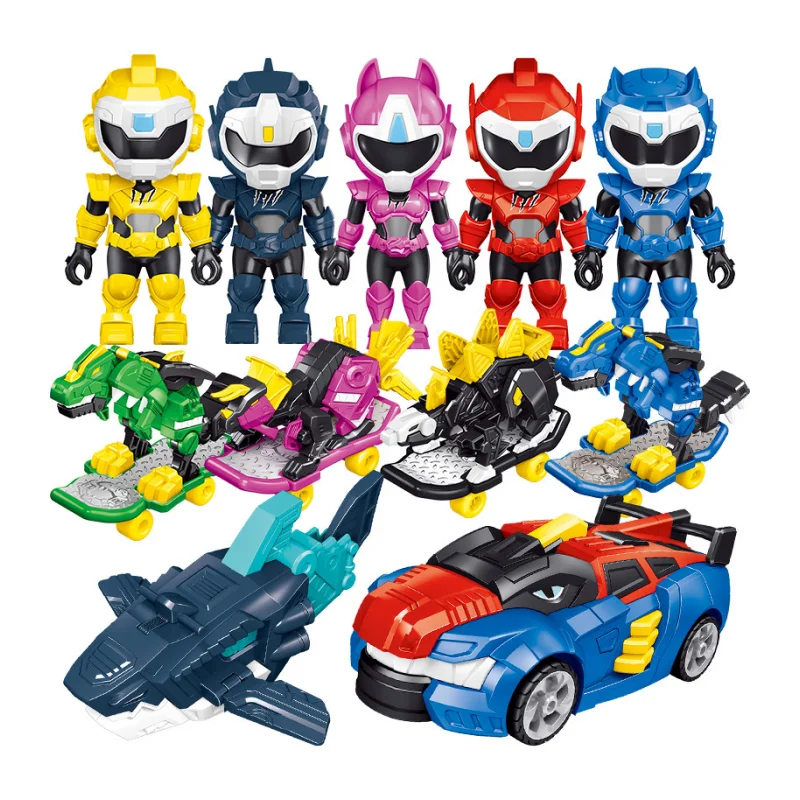 อะนิเมะ Mini Force Agent สกู๊ตเตอร์ Transformation Super ไดโนเสาร์ของเล่นตัวเลขการกระทํา X Deformation Mecha หุ่นยนต์ของขวัญ