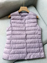 NewBang-Quente Ultra Light Down Vest das mulheres, Matt Fabric, colete sem mangas, forro portátil