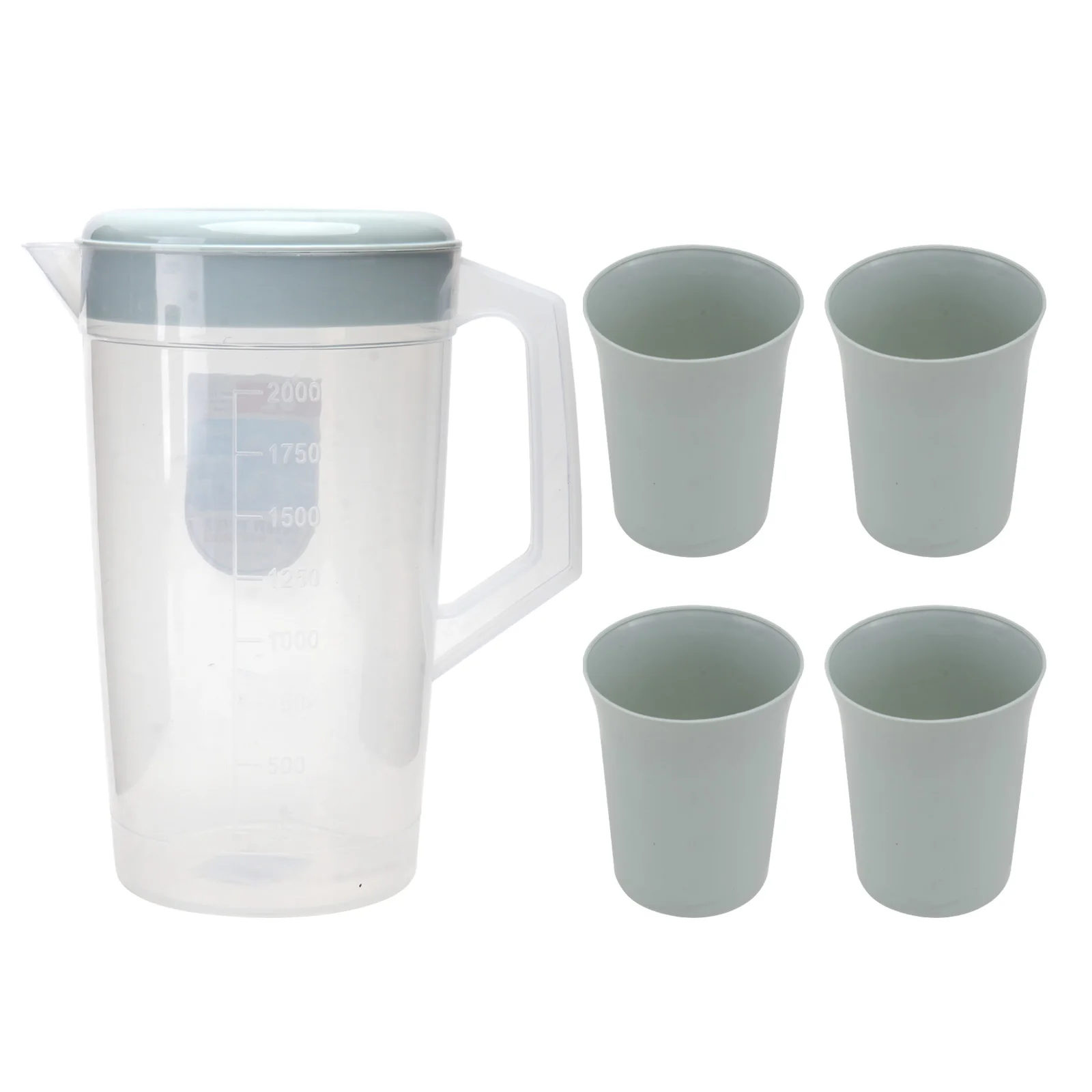 

1pc Plastic Water Pitcher Lightweight Cold Hot Resistant Tea Kettle Transparent Juicer Pot Kitchen Bar Supplies