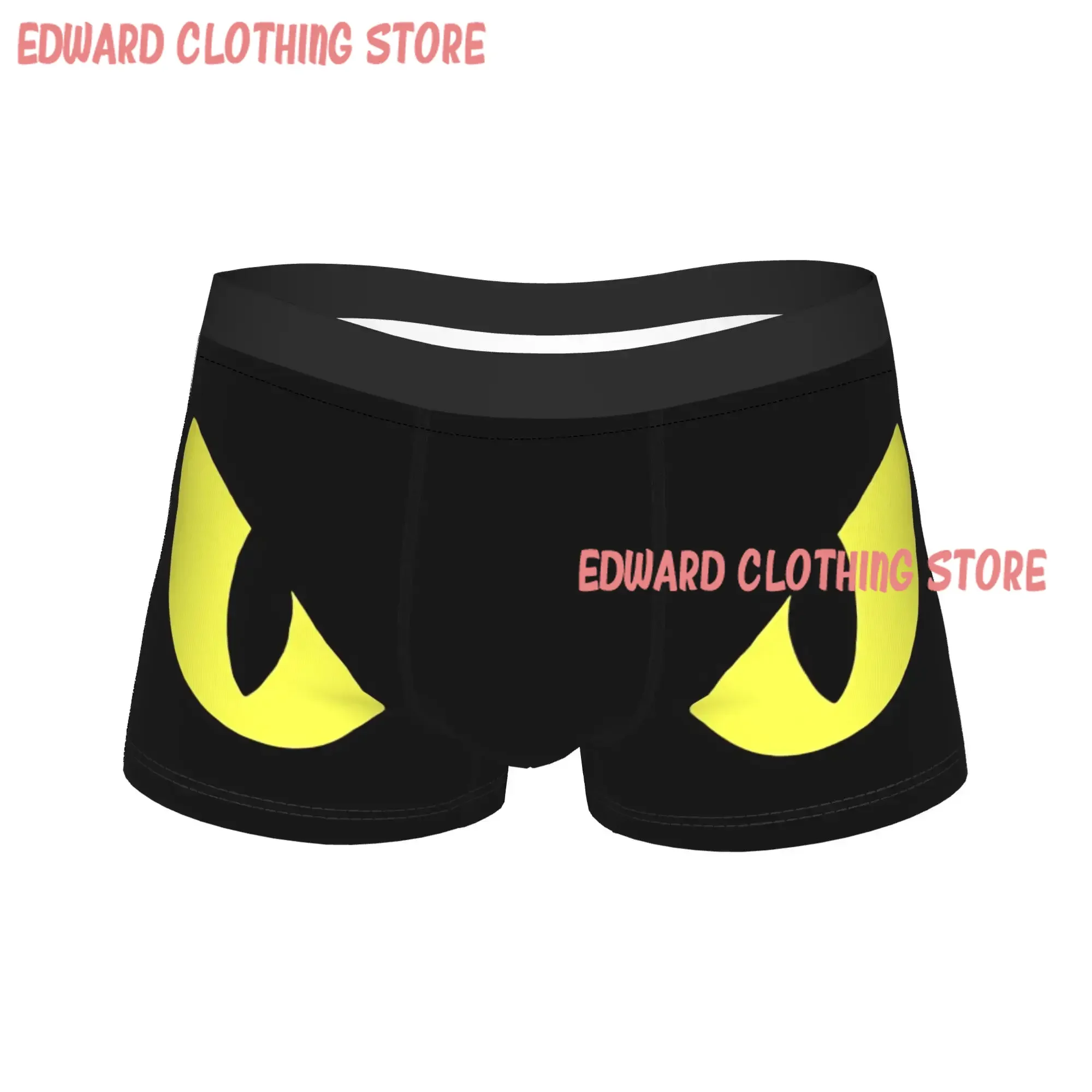 Yellow Eyes Boxershorts  Pouch Underwear Quality Custom DIY Shorts Briefs Comfortable Men Panties Large Size