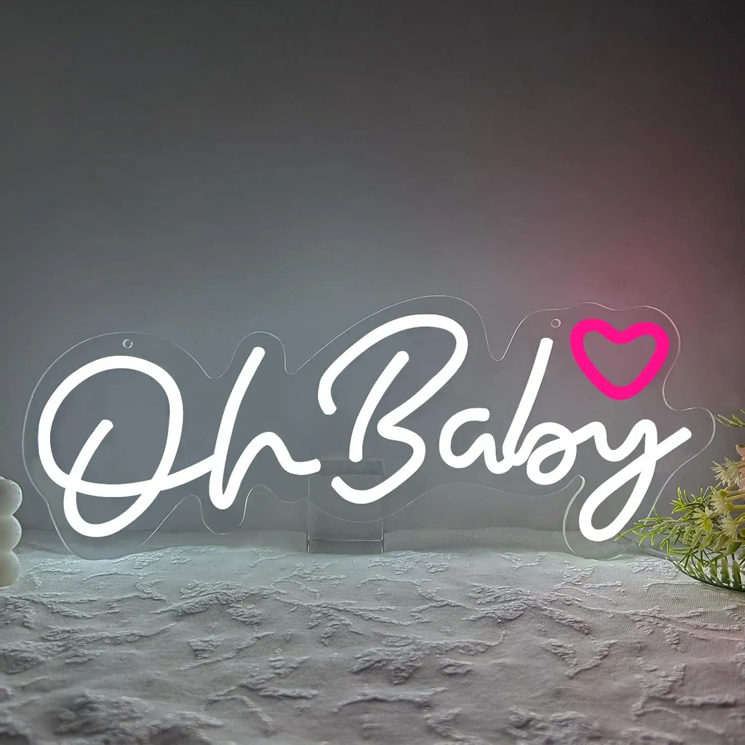 

Oh Baby Neon Sign USB Dimmable LED Light for Baby Shower Gender Reveal Nursery Birthday Party Wedding Engagement Aesthetic Decor