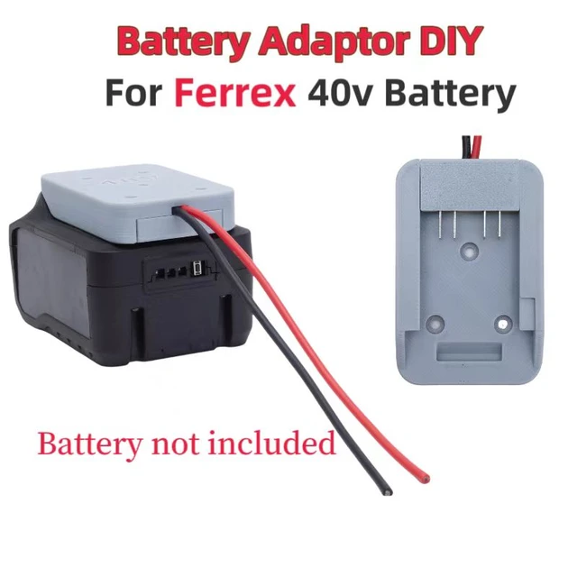 Cordless Power Connecter Converter For FERREX 40v Li ion Battery Adaptor Connector Output Adapter 2 wire 40v DIY Adaptor Only AliExpress