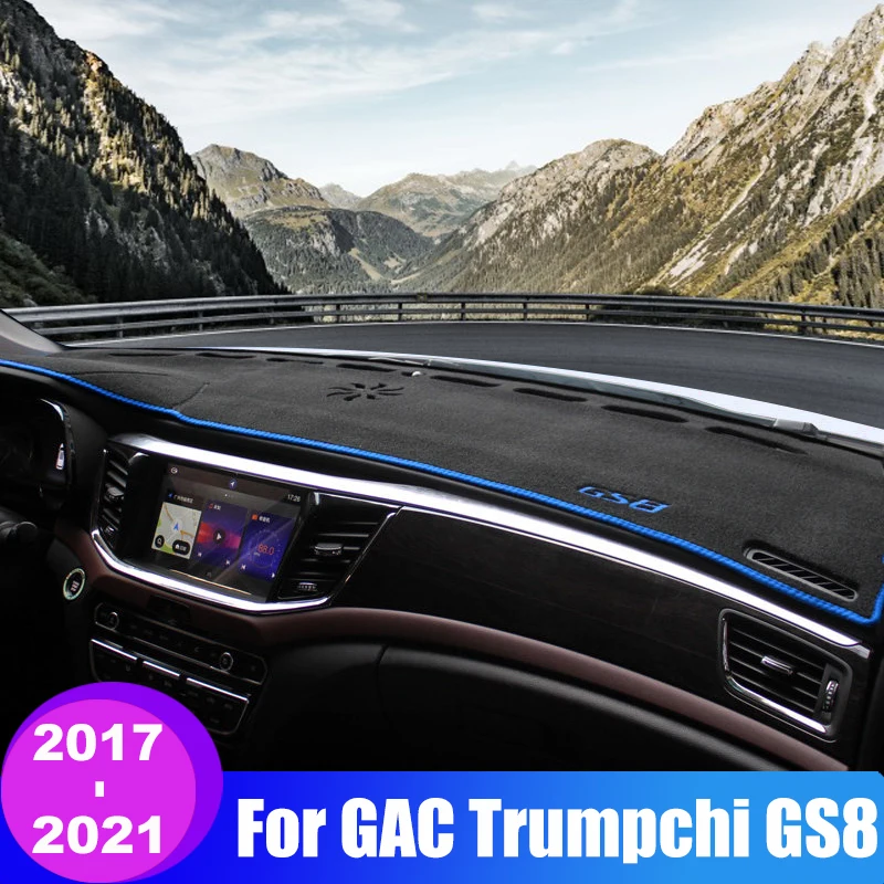 For GAC Trumpchi GS8 2017 2018 2019 2020 2021 Car Dashboard Sun Shade Cover Anti-UV Non-slip Mat Protector Carpets DashMat