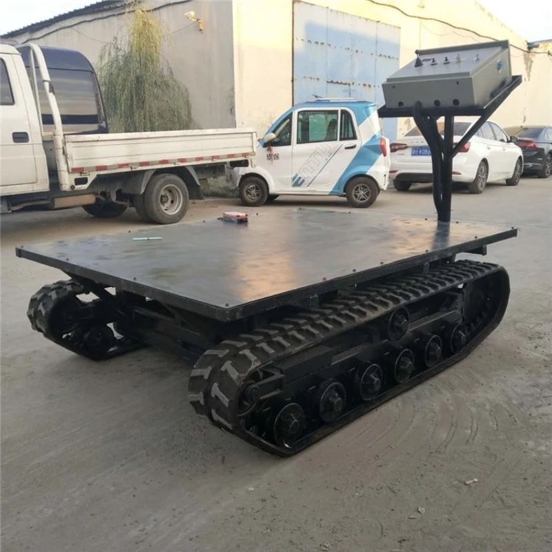 Electric remote control track chassis, rubber track chassis agricultural small electric