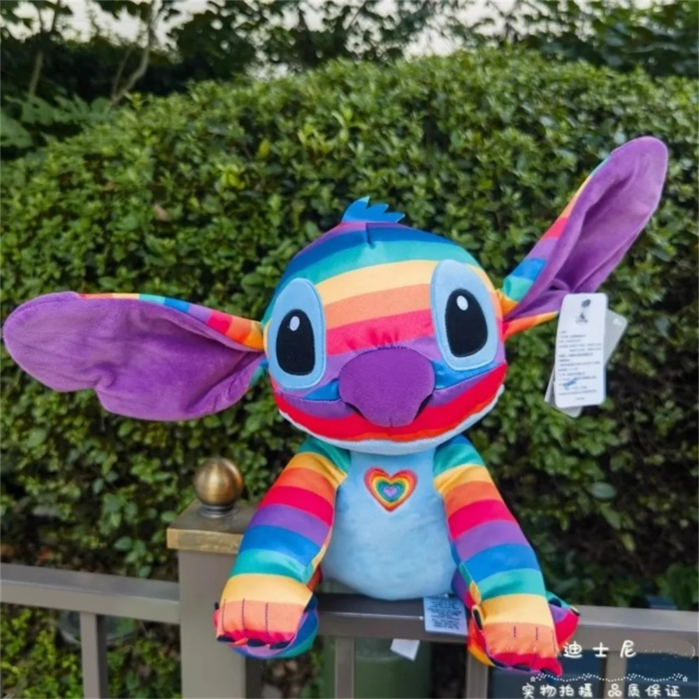 Shanghai Disneyland Rainbow Stitchy Cartoon Plush Doll, Cute Doll, Collection and Souvenir Gift