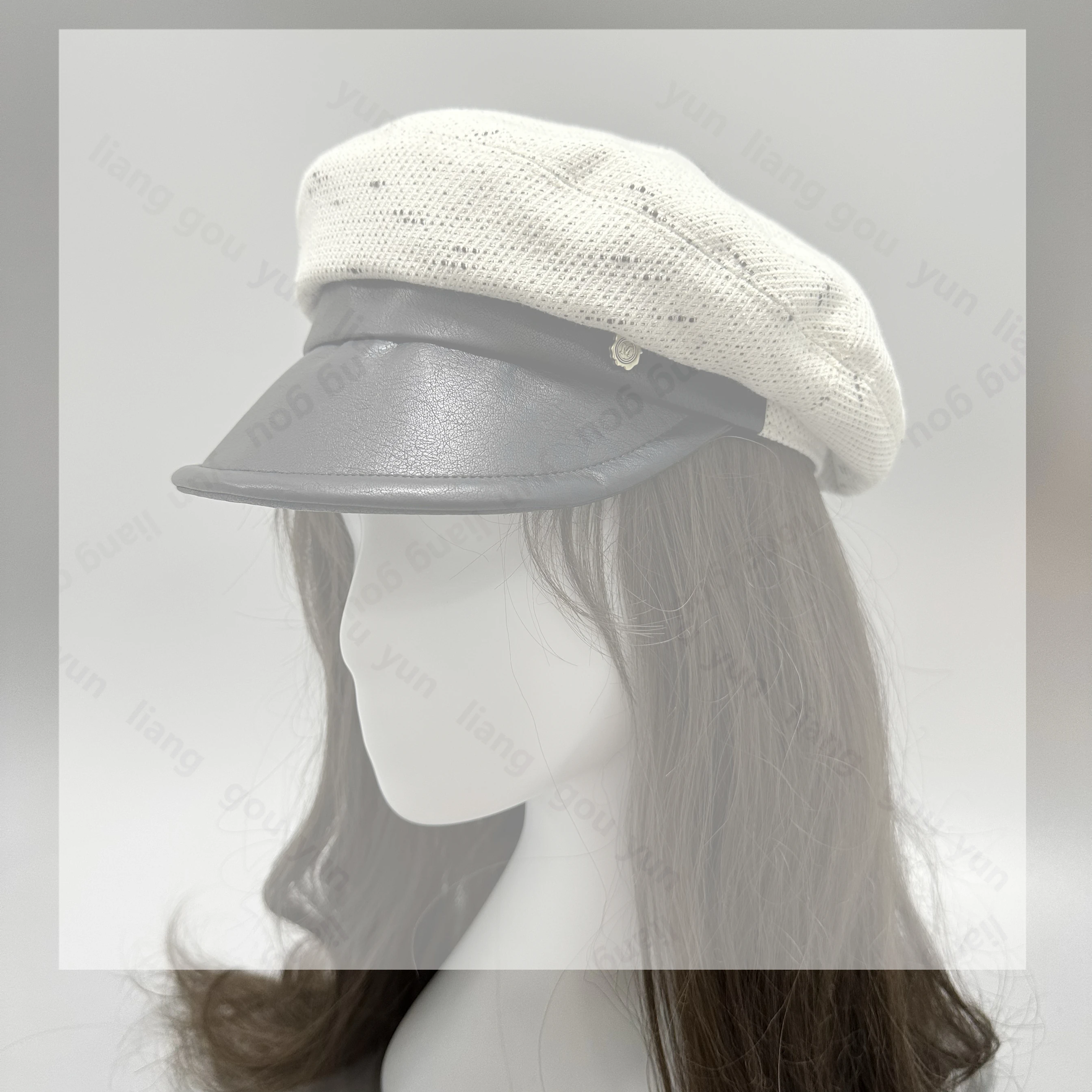 

Новинка 2024 года, японская осенняя литературная кепка в стиле ретро, женственная кожаная кепка с полями, знаменитость, небольшой аромат, восьмиугольная шляпа газетчика