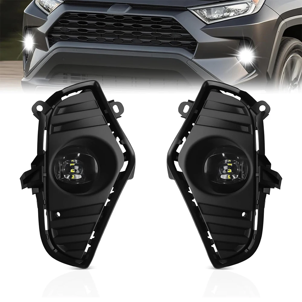 

LED Fog Lights for Toyota RAV4 2019 - 2025 Fog Lamps Assembly Replacement with Switch and Wiring Kit (Not fit ADVENTURE)