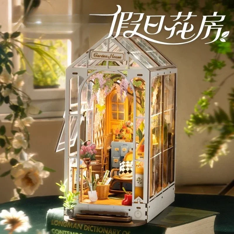 DIY Miniature House Wooden Model Kits Custom Diorama Model Making with Lamp Indoor Decoration Placement Friends Gift