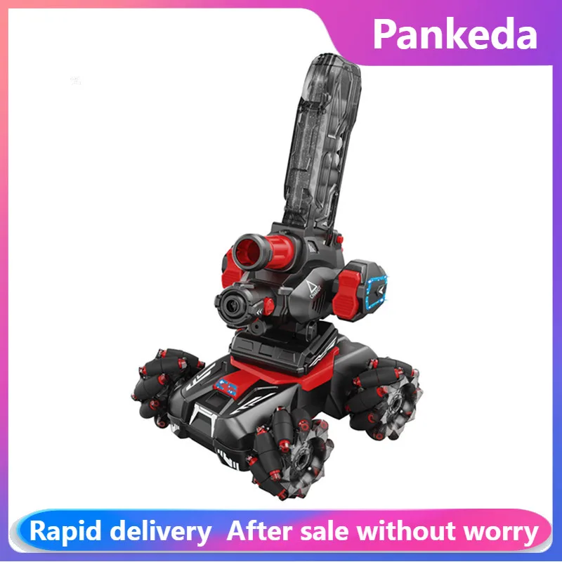 

RC Tank 2.4G 4WD Watch Gesture Drift Adjustable Remote Control Tank Soft Bullet Shooting with RC Car Kids Interesting Toys Gift