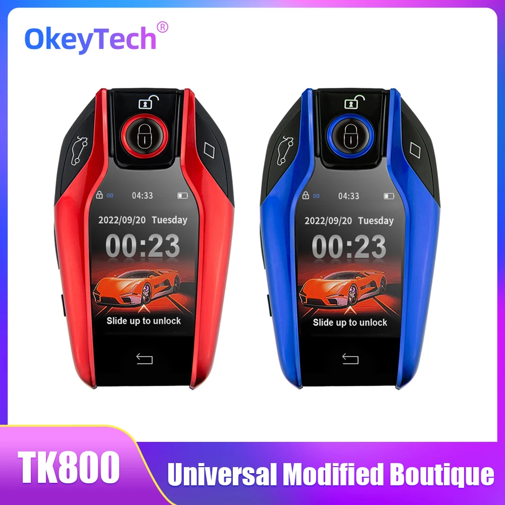 OkeyTech TK800 Plus Smart Key LCD Key Cover Case For BMW For Ford Modified Smart Remote Car Key LCD Screen Upgrade Key