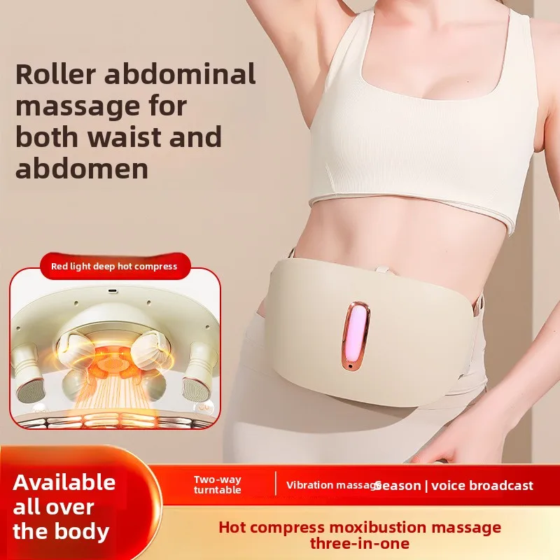 New Arrival Automatic Belly Kneading Massager, Rechargeable Heating Abdomen Massage Belt Home Massager