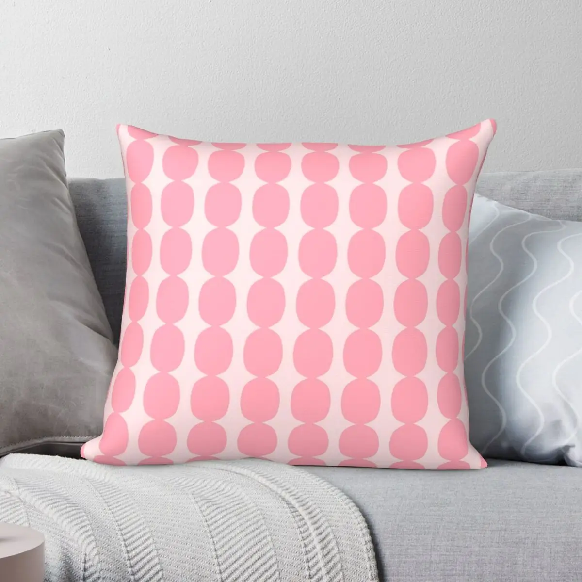Pinkie Bubble Chain Square Pillowcase Polyester Linen Velvet Printed Zip Decor Throw Pillow Case Sofa Seater Cushion Cover 45x45