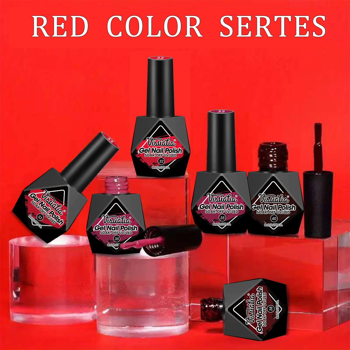 비주아티아 일체형 젤 네일 폴리쉬, 오래 지속되는 LED 네일 젤, 무연 및 무향 포뮬러, DIY 네일 아트 및 일상 생활에 완벽