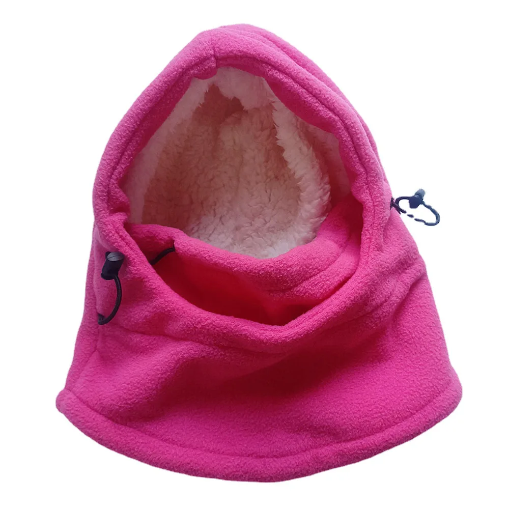 Plush Winter Baby Hat Warm Fleece Balaclava Hat for Boys Girls Outdoor Windproof Hat with Scarf Thicken Kids Hooded Cap