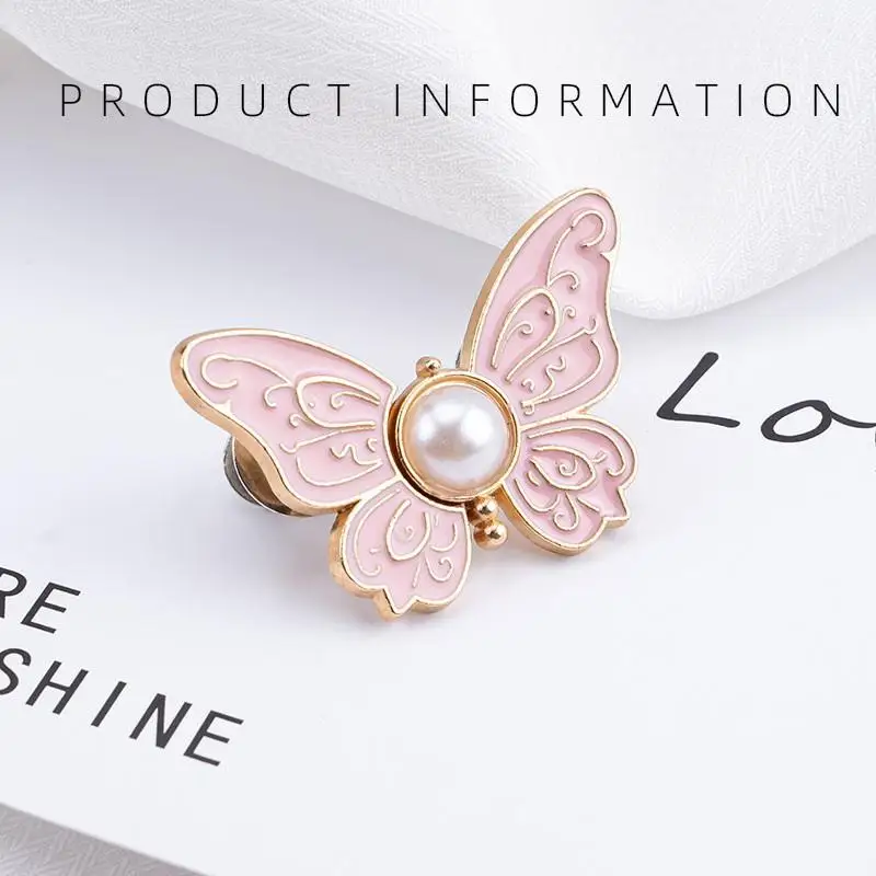 عبوة مكونة من 6 قطع، ثلاثة ألوان، أزرار تحطيم الخصر على شكل فراشة، قابلة للفصل، تغيير زر بدون خياطة للأظافر لخصر الجينز. #4