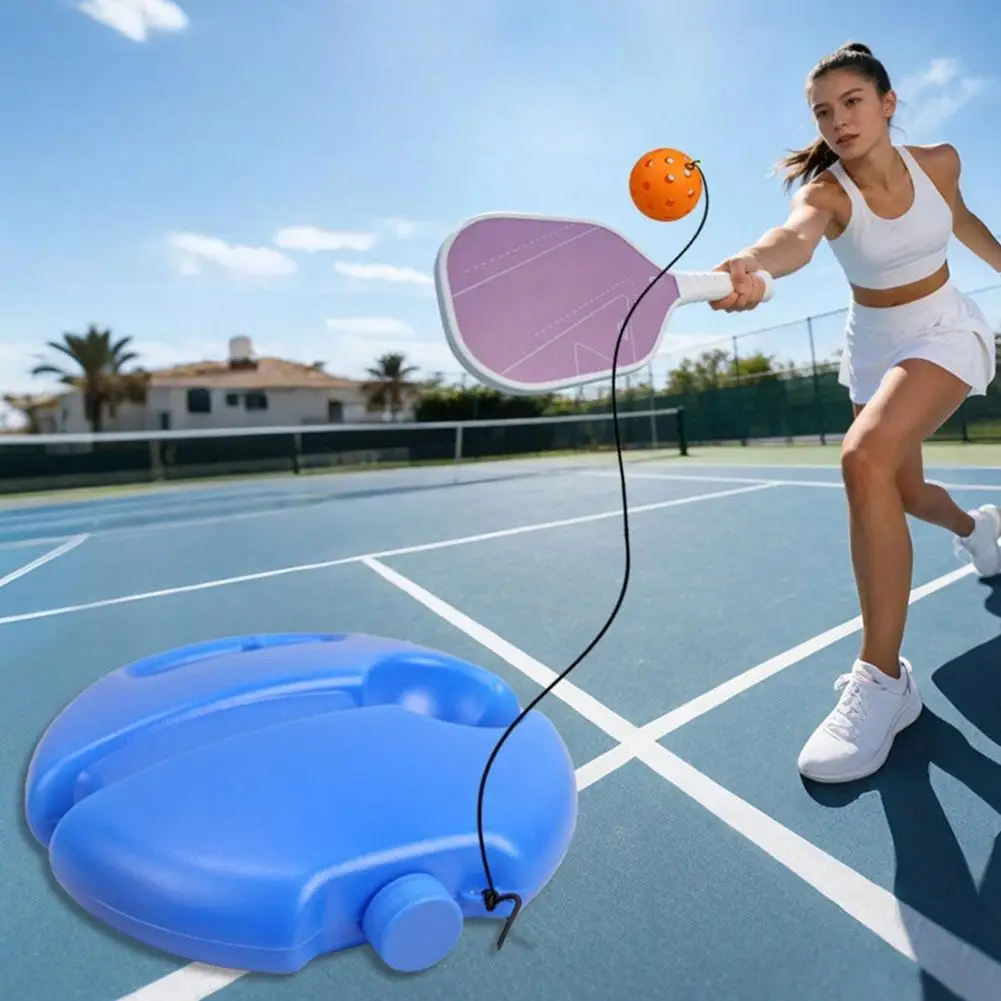 Pickleball-Solo-Trainingsgerät mit Rückprallball, elastischem Seil und stabiler Wasserbefüllbarer Basis für Anfänger zum Üben – Detail 5