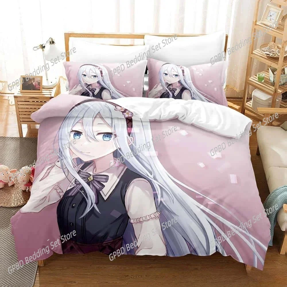3D Anime Kawaii Girls Yoisaki Kanade Comfortable Duvet Cover Pillowcase Bedding Set Children Bedroom Decoration Home Textile