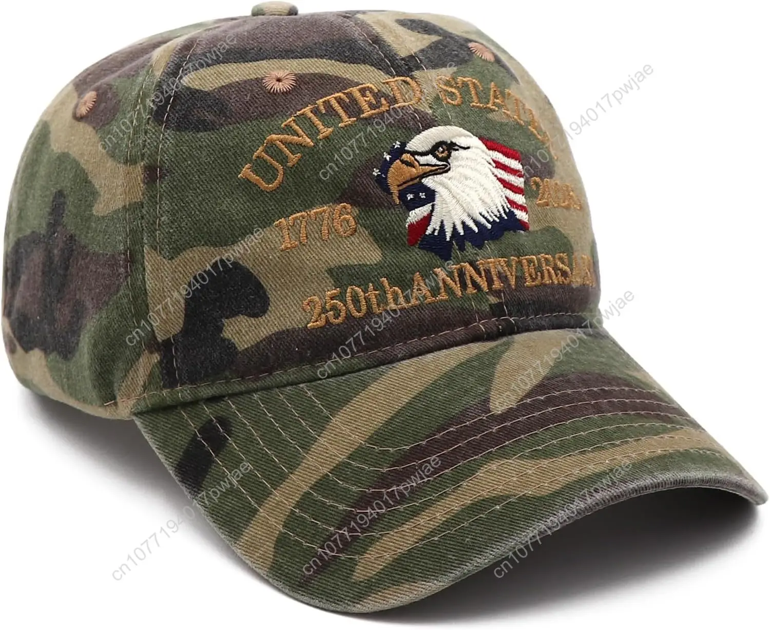 Amerika 250e verjaardag VS hoed verstelbaar geborduurd 250e verjaardag patriottische retro gewassen hoed baseball caps