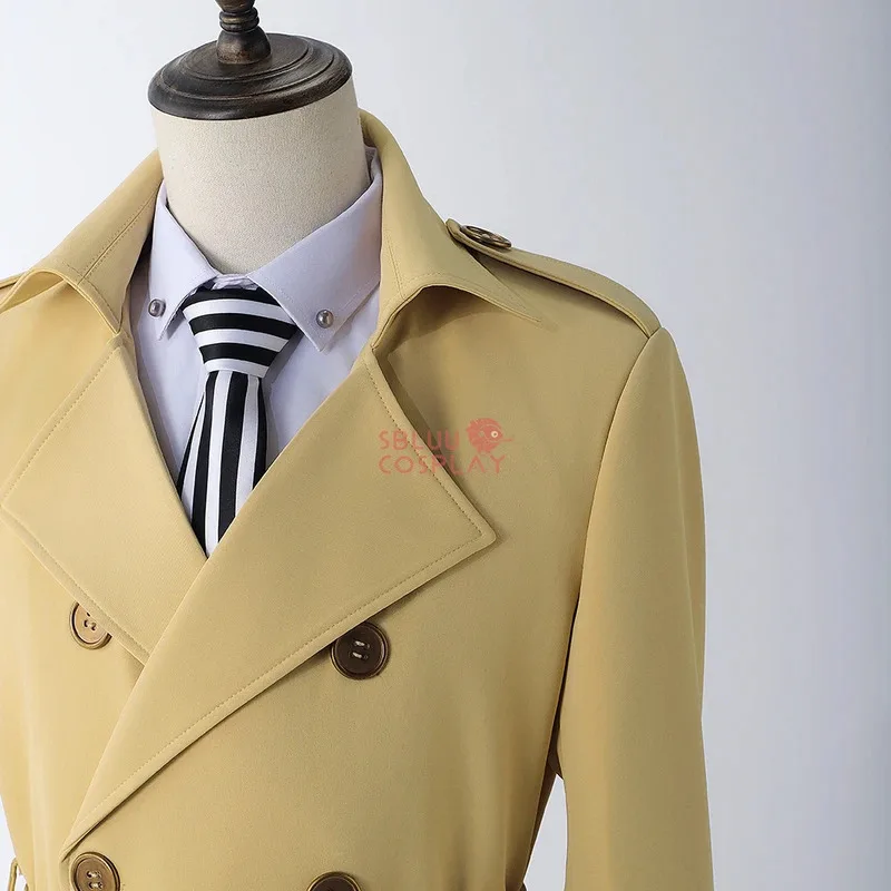 

DY20SBluuCosplay Game P5 Akechi Goro Cosplay Costume High Quality Only Trench Coat Christmas Halloween Cosutme25