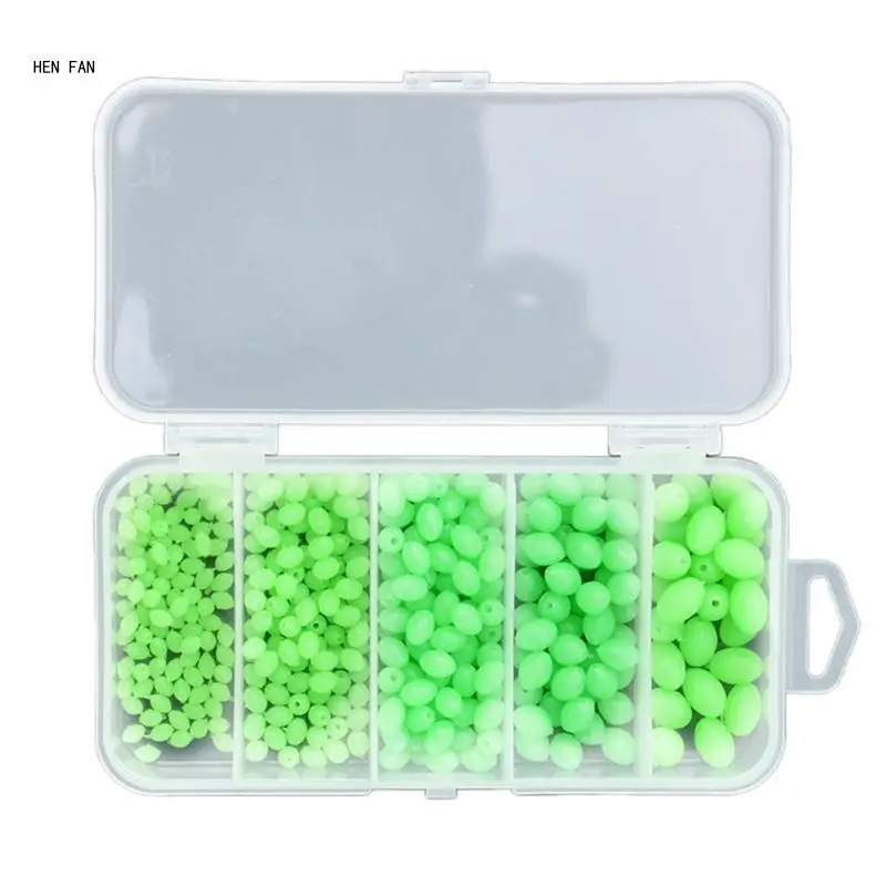 

375Pcs Night Fishing Soft Beads Sea Fishing Lures Fishing Tackles Tool M89D