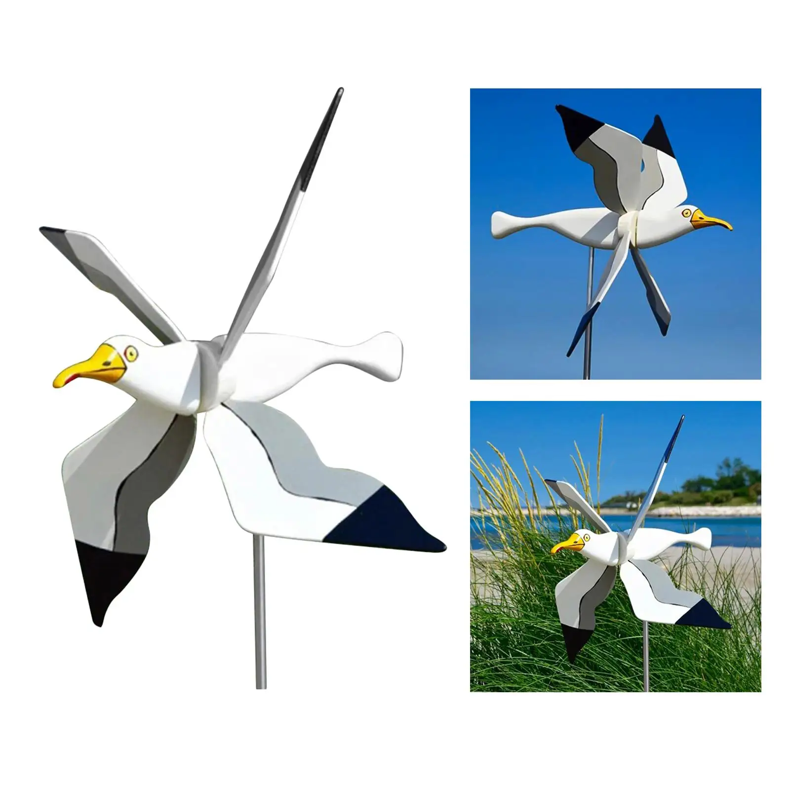 Durable Whirligig Seagull Windmill Garden Ornaments for Lawn Decoration