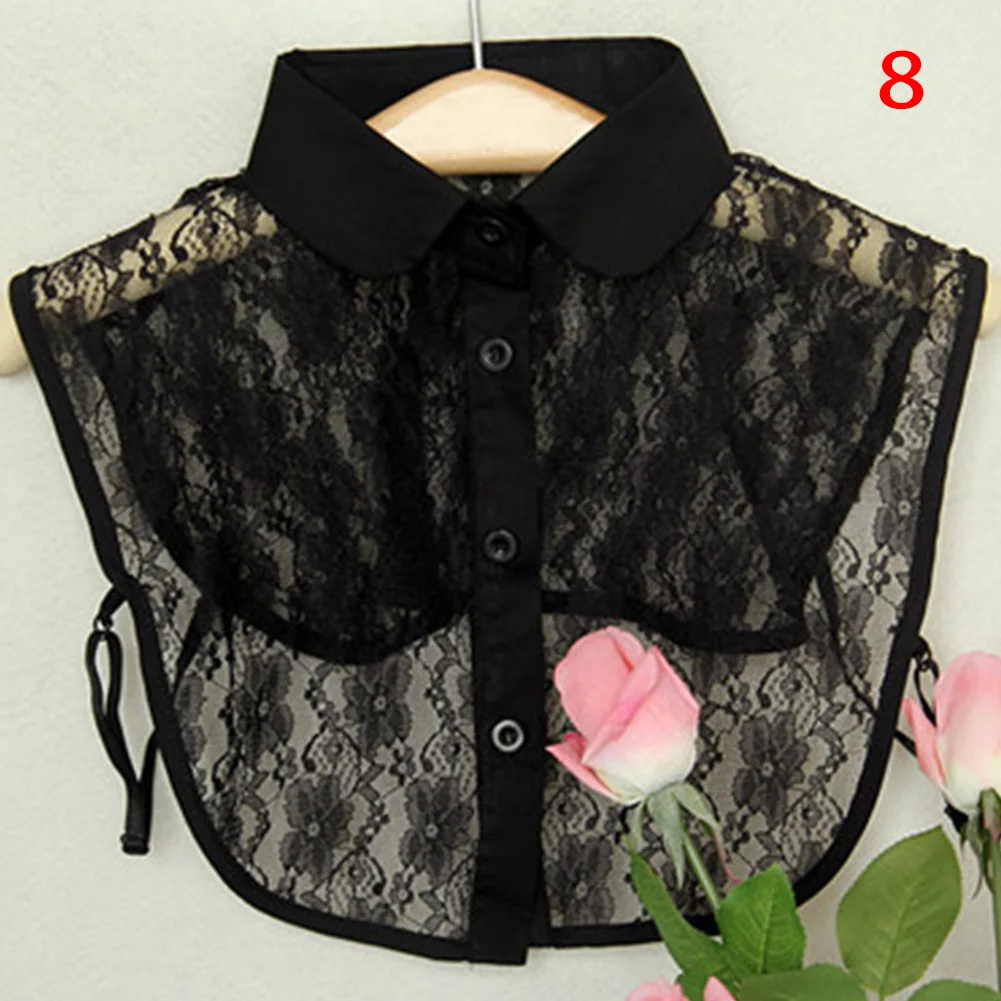 

Black White Shirt Fake Collar Vintage Detachable Collar False Collar Lapel Blouse Top Women Clothes Accessories Fashion 2023 New