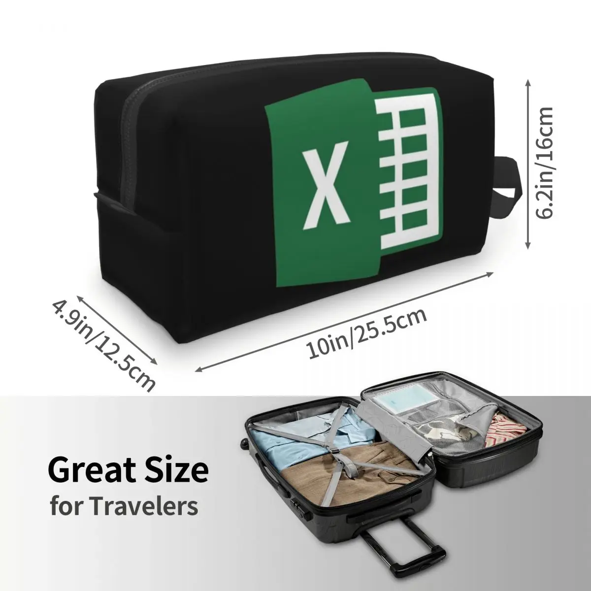 حقيبة مكياج من Excel، منظم مستحضرات التجميل، مجموعة أدوات التخزين، حقيبة مستحضرات التجميل للنساء، مقلمة للسفر #2