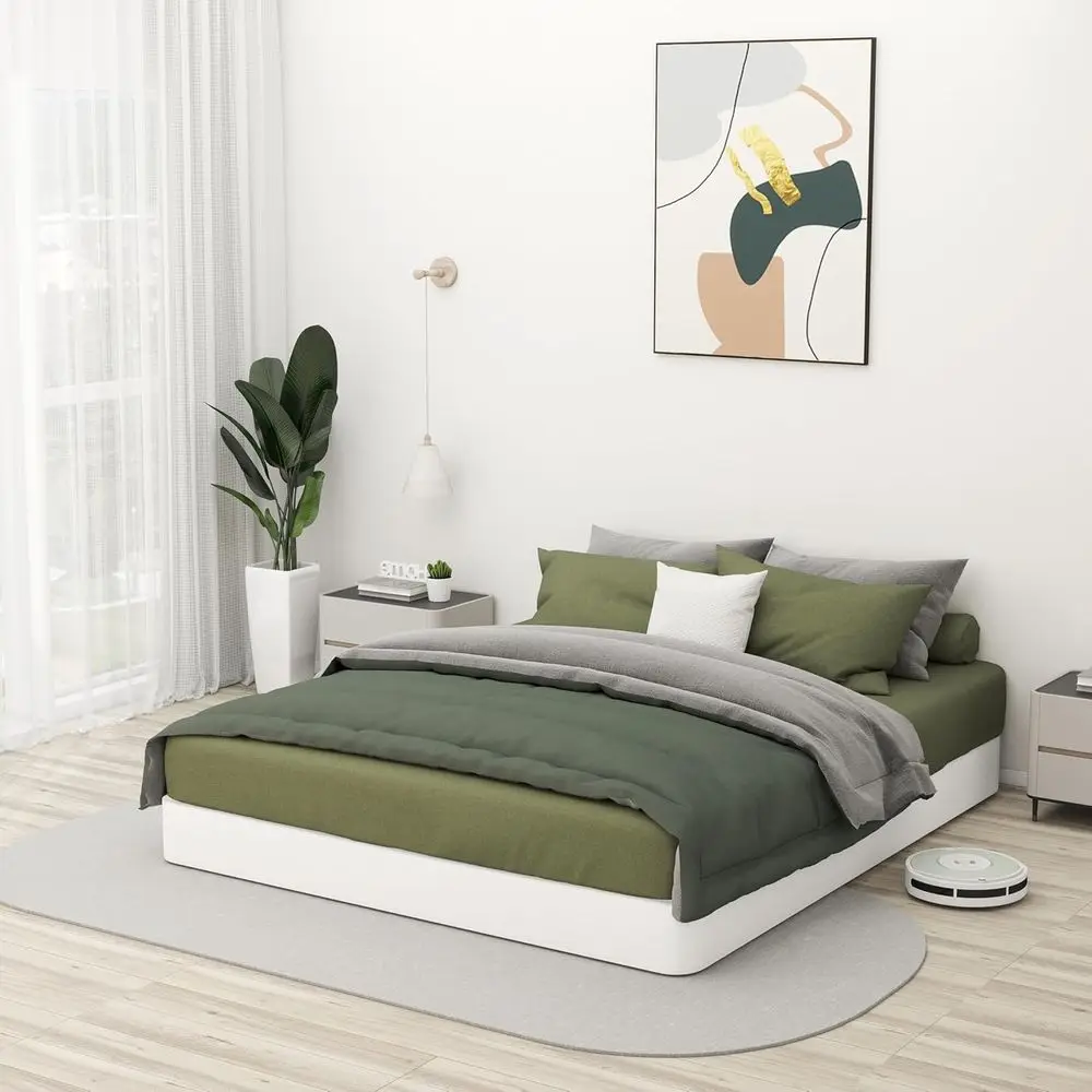 7 مرتبة معدنية شديدة التحمل كاملة الحجم مع غطاء قماش - دعم صامت مضاد للانزلاق #4