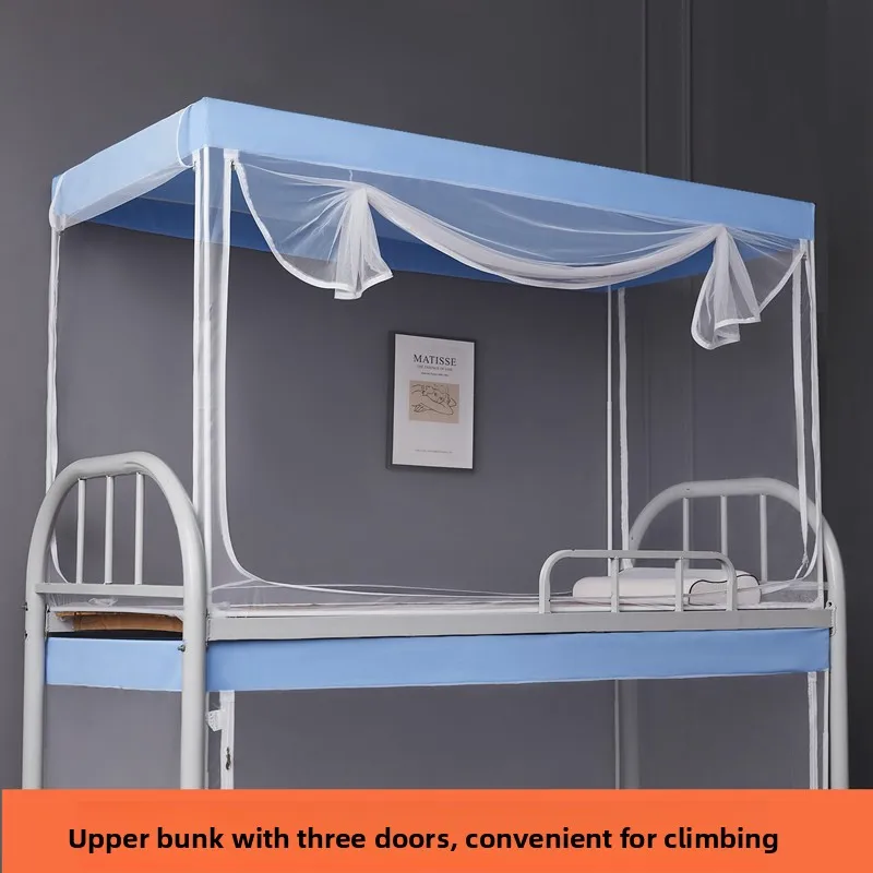 Adjustable Height Transparent Mosquito Net for Dormitory in Primary And Secondary Schools Dustproof Bedtail Opening Design Po...