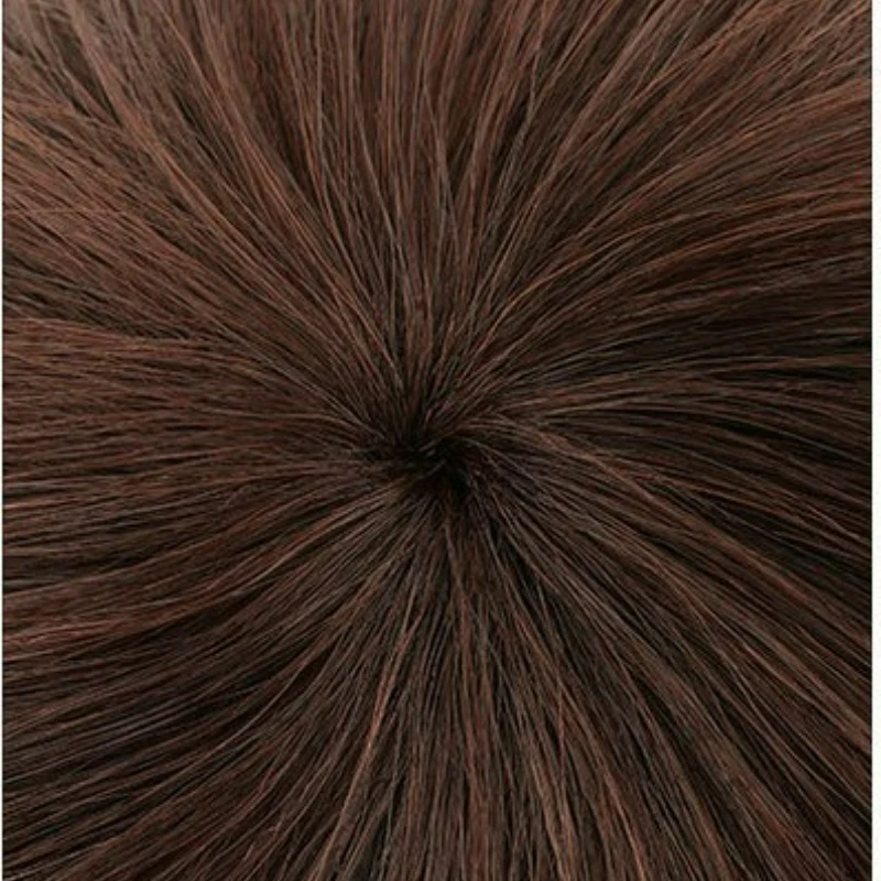 آلية قصيرة شعر مستعار شعر الإنسان طبيعي أسود/بني داكن 2 ألوان بني في منتصف العمر وكبار السن النساء الباروكات مع الانفجارات الاستخدام اليومي