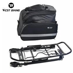 WEST BIKING 25kg Loading Capacity Bike Bicycle Rear Rack Backpack Seat Tail Carrier Trunk Pannier Bag Bike Rack With Package