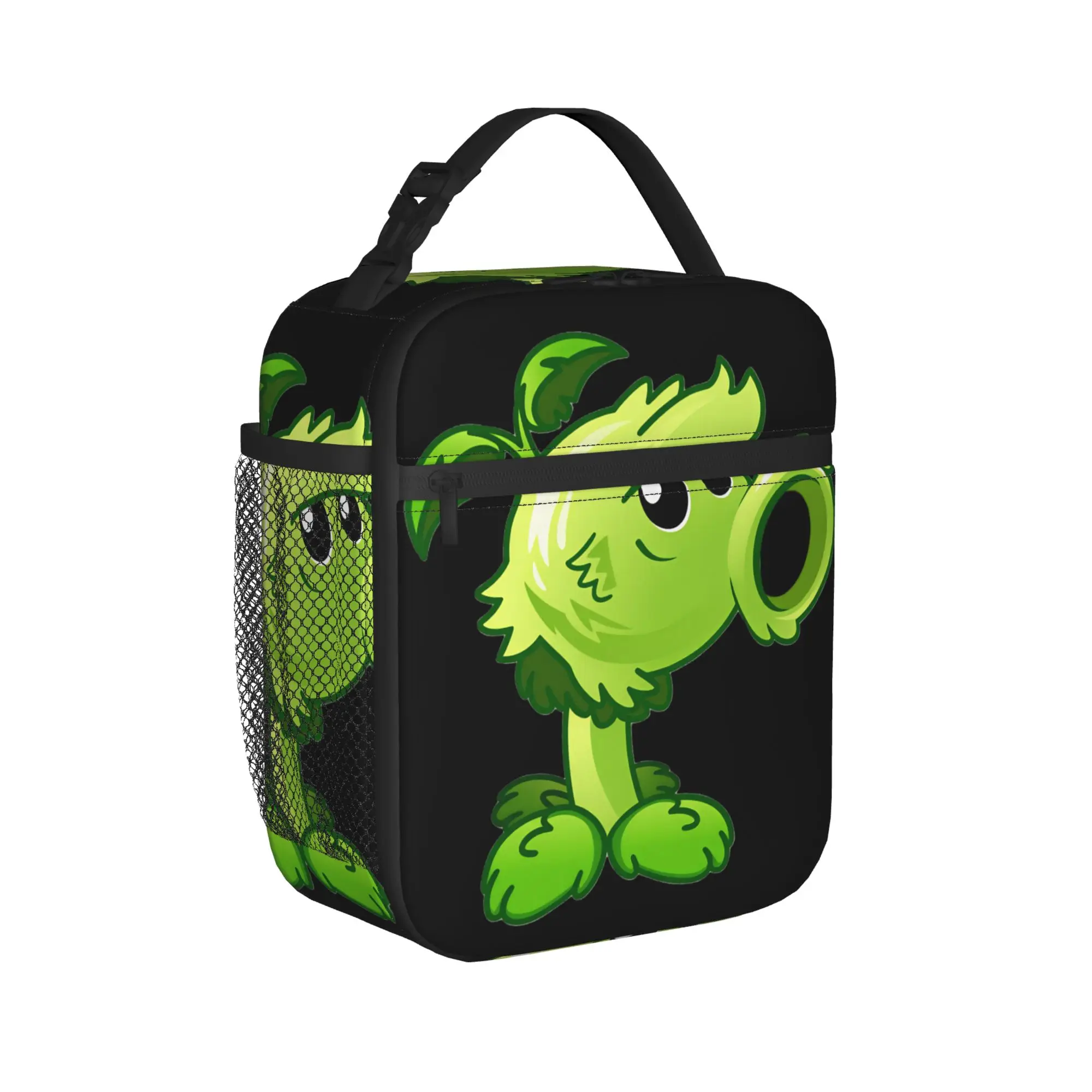 Plants Vs Zombies Primal Peashooter Lunch Bag Lunch Box Office Convenient Thermal Tote Handbags For Women Oxford Cooler Bag