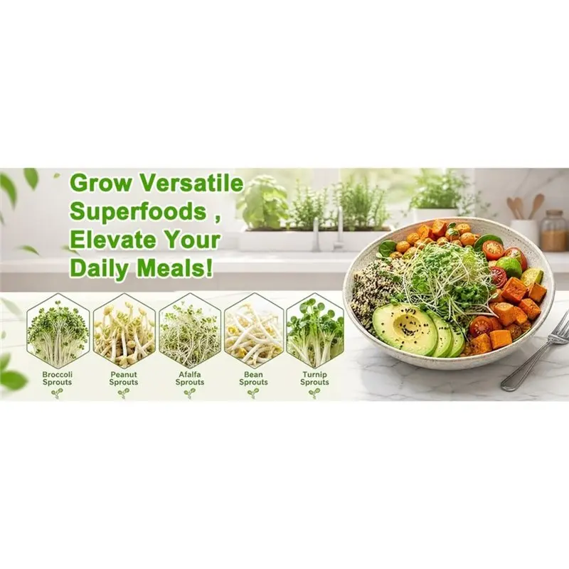seed-sprouting-kit-for-growing-broccoli-beans-stainless-steel-screen-lid-blackout-sleeves-stand-drip-tray-a14i