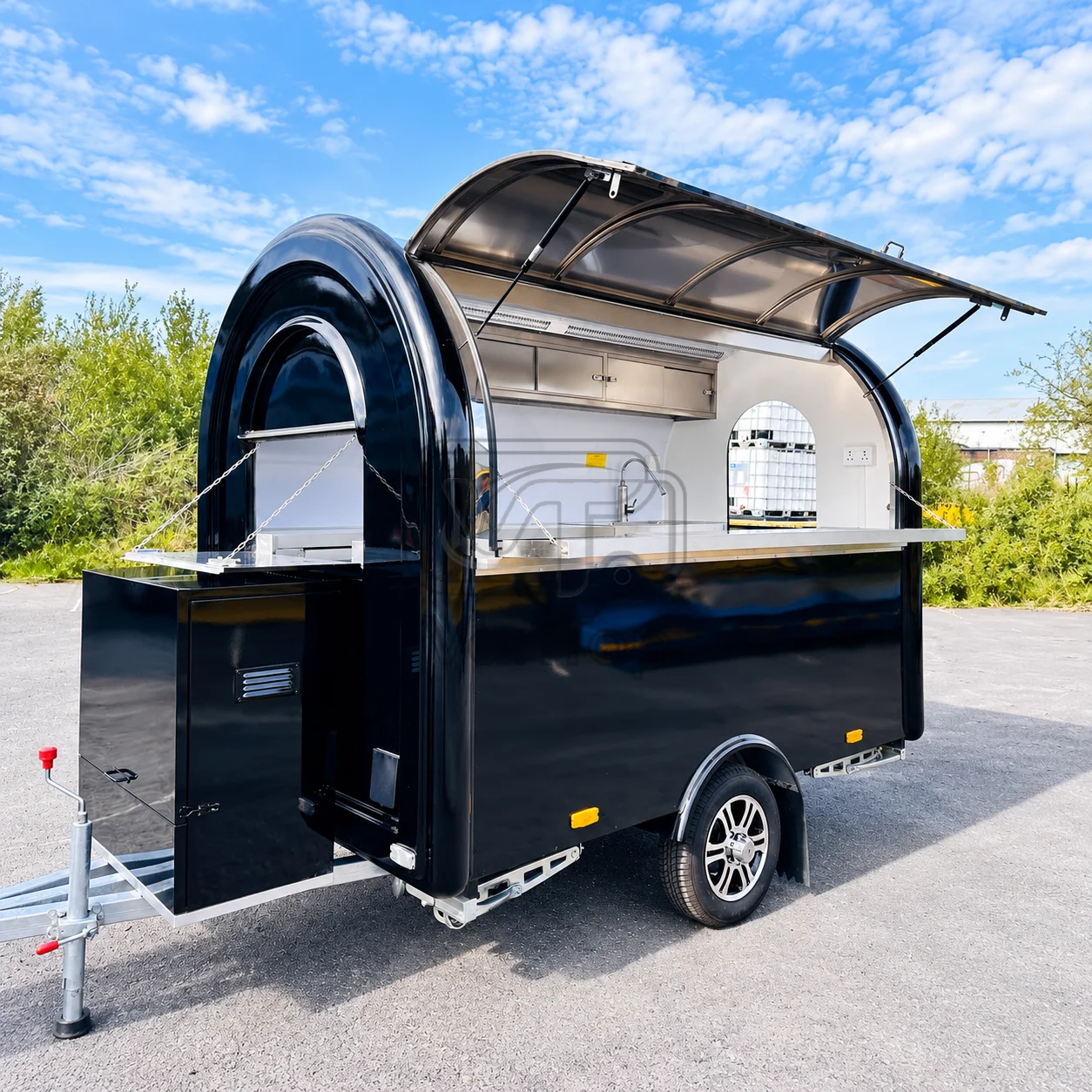 Custom Coffee Mobile Kitchen Fully Equipped Commercial Food Trailer For Sale USA EU Standard