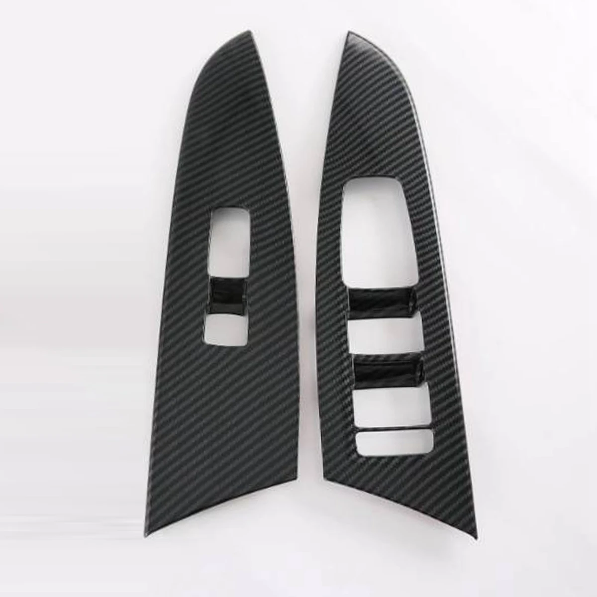 غطاء زر تبديل نافذة زجاجي من ألياف الكربون ، لوحة مسند باب وتقليم ، كيا موهافي ، صحن ذراع