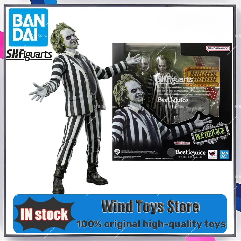 Auf Lager BANDAI Original SHF WB S.H.Figuarts BEETLEJUICE ToyGift Modell Actionfigur für Kinder Schaumstoffbox Verpackung